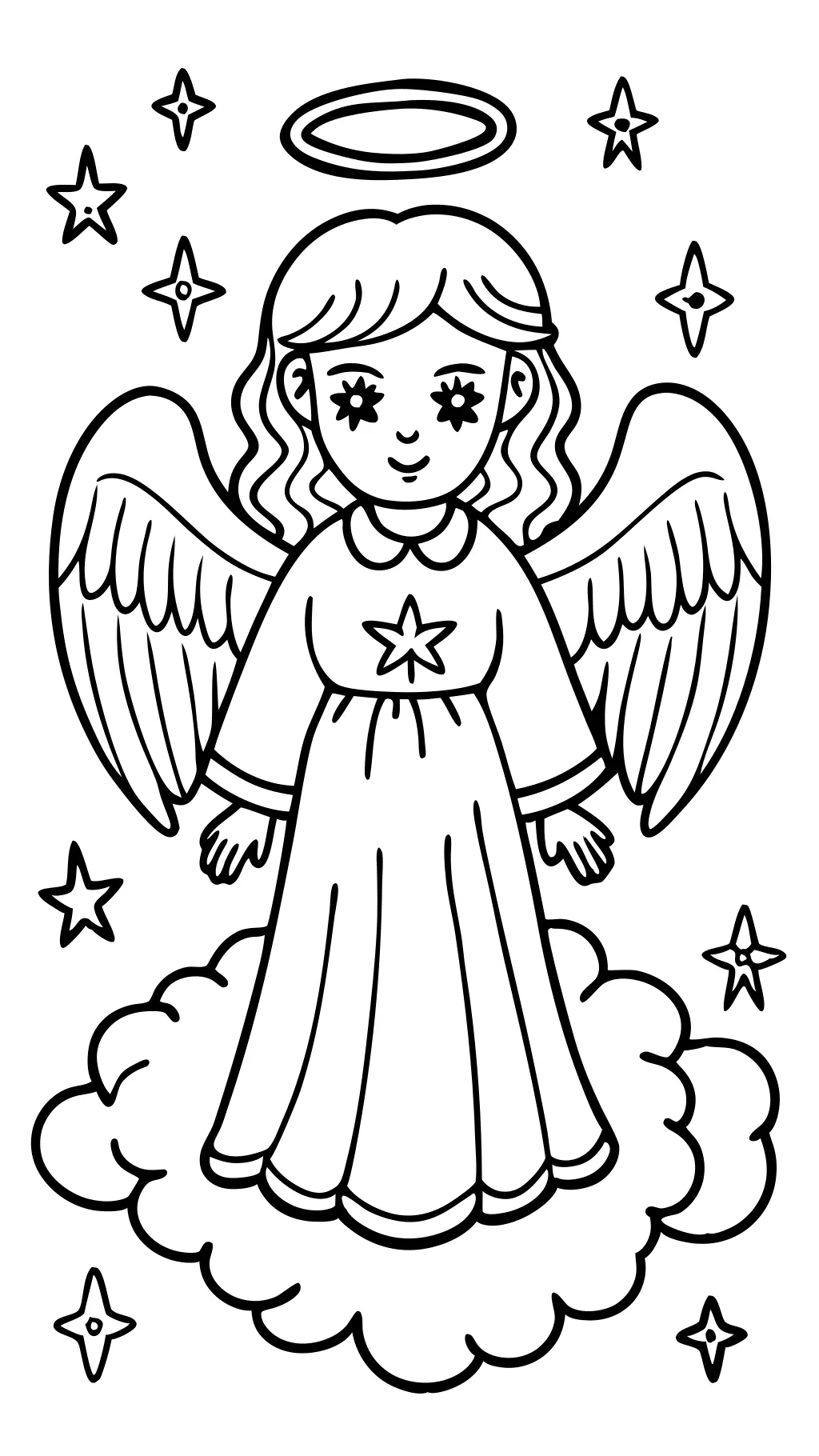 angel pictures coloring pages